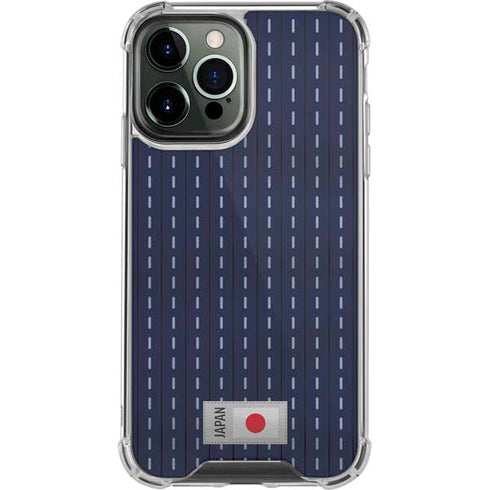 Japan Soccer Flag iPhone 14 Pro Max Clear Case